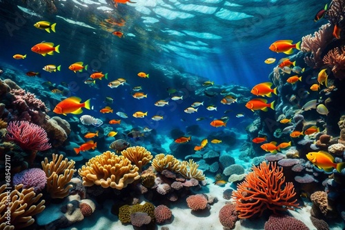 coral reef and fish © Digital land