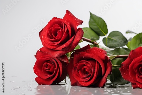 bouquet of roses with white background