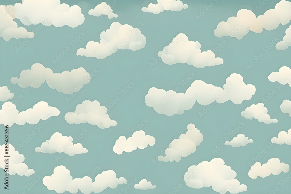 White clouds pattern
