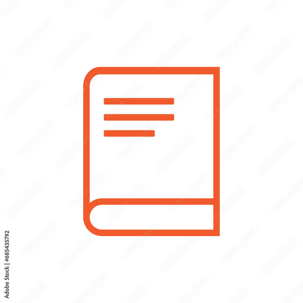 Flat Book icon symbol vector Illustration. Flat Book icon symbol vector Illustration.