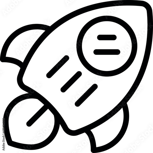 Business rocket startup icon outline vector. Integrity start. Making vision law