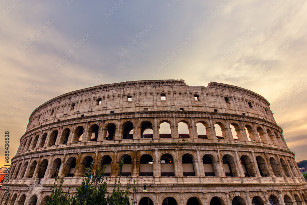 The Colosseum at sunset