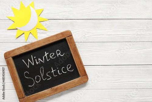 Chalkboard with text WINTER...