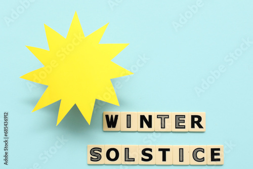 Text WINTER SOLSTICE with p...