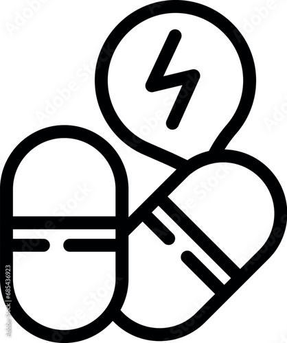 Fast medical drugs icon outline vector. Aid clinic case. Cold packet beaker