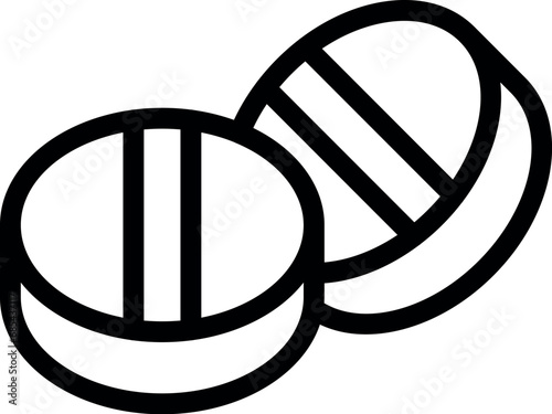 Fizzy tablet vitamin icon outline vector. Remedy sugar tablet. Cup drug paracetamol
