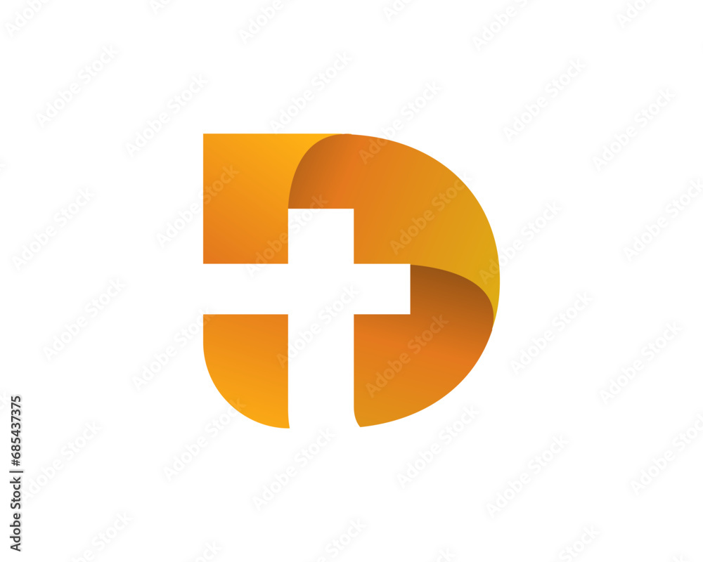 Obraz premium Letter dt 3d modern logo design vector template for business