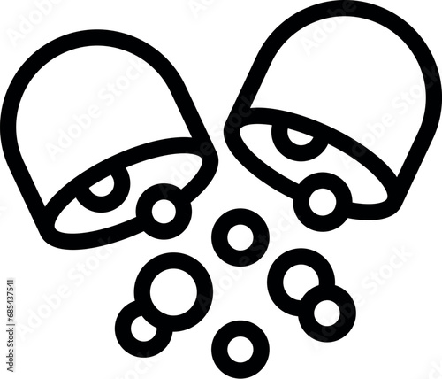 Open drug pill icon outline vector. Remedy fizzing. Health care