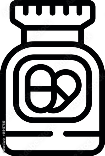 Pills clinic medicinal icon outline vector. Package form caplet. Bubble cold