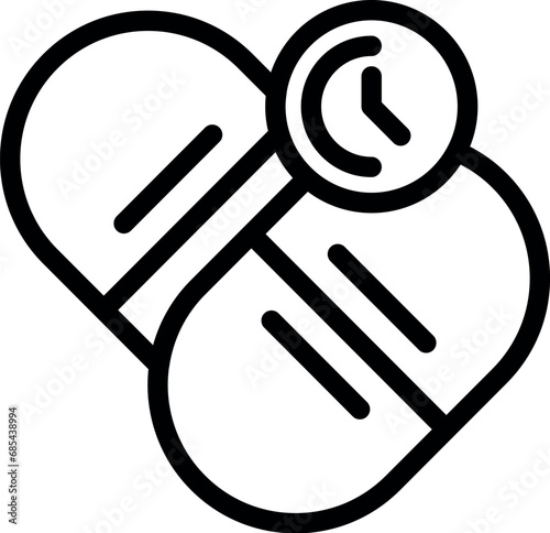 Effervescent pill icon outline vector. Vitamin powder aspirin. Cold soda cup