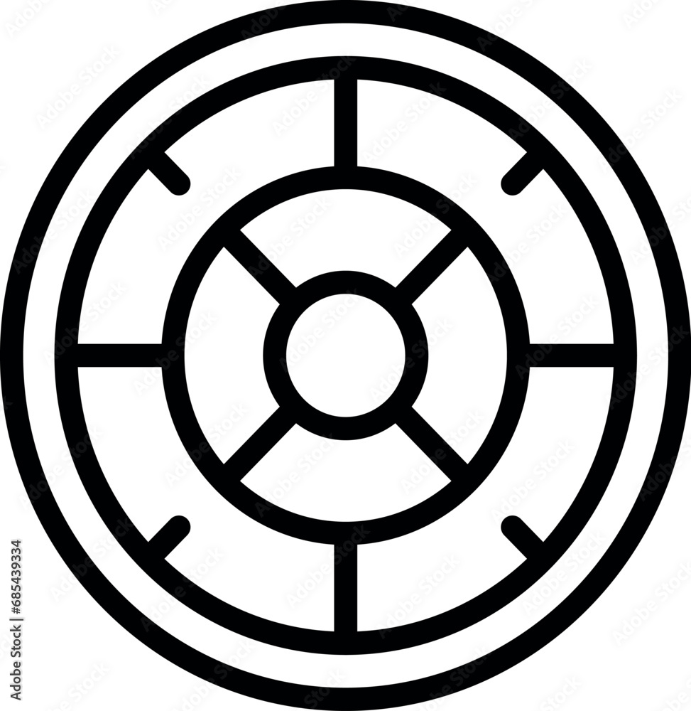 Fototapeta premium Check fire sensor icon outline vector. Home detector. Multi valve sensor