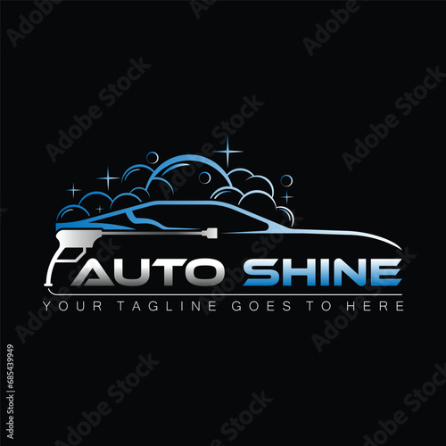 Illustration vector graphic of pressure power wash spray logo design template,car wash logo, Perfect logo for business related to automotive industry