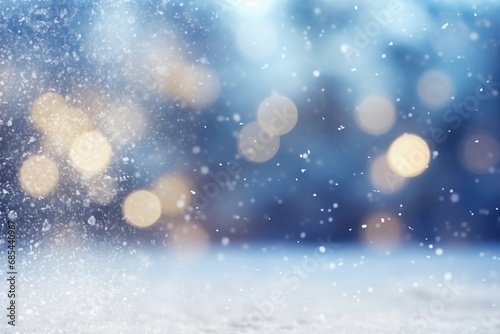 Christmas snow and bokeh background. copy space © tigerheart