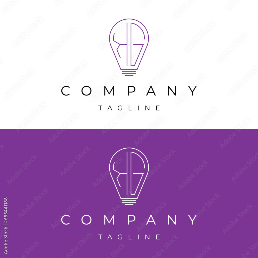 Letter KG initial lamp solution bulblight icon logo design vector template Letter KG initial lamp solution bulblight icon logo design vector template