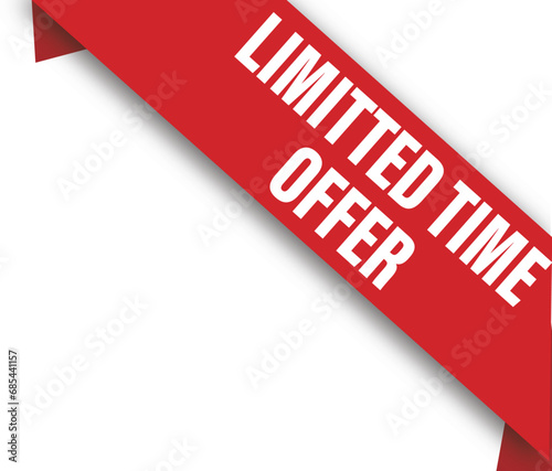 limited time offer corner sales banner vector illustration photo
