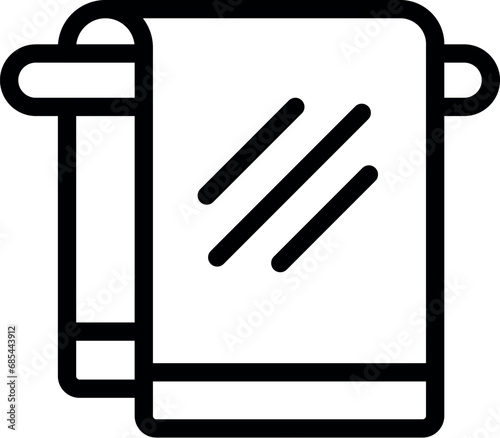 Massage towel icon outline vector. Spa wellness tools. Bath cotton textile