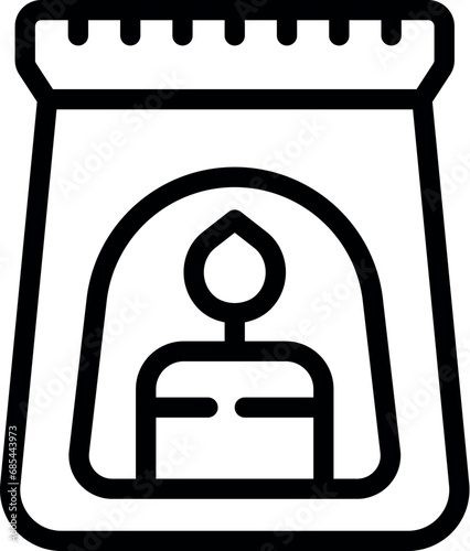 Spa candle icon outline vector. Relaxed atmosphere light. Wellness aromatherapy session