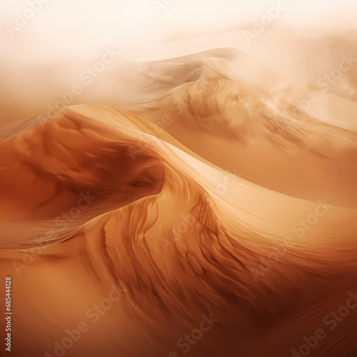 an abstract representation of a desert sandstorm