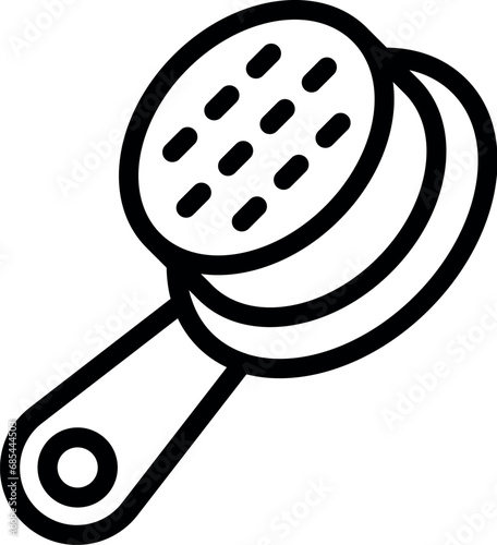 Exfoliant brush icon outline vector. Body scrubbing massage. Drainage lymphatic remedy