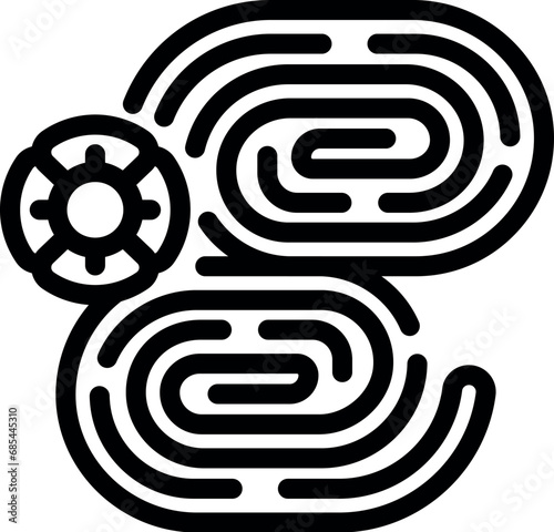 Soft spa brush icon outline vector. Antioxidant anti cellulite massage. Wellness relaxation routine