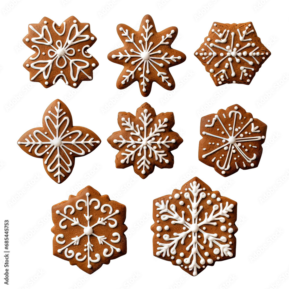 Snow Shape Gingerbread Cookies Snow Shape Gingerbread Cookies