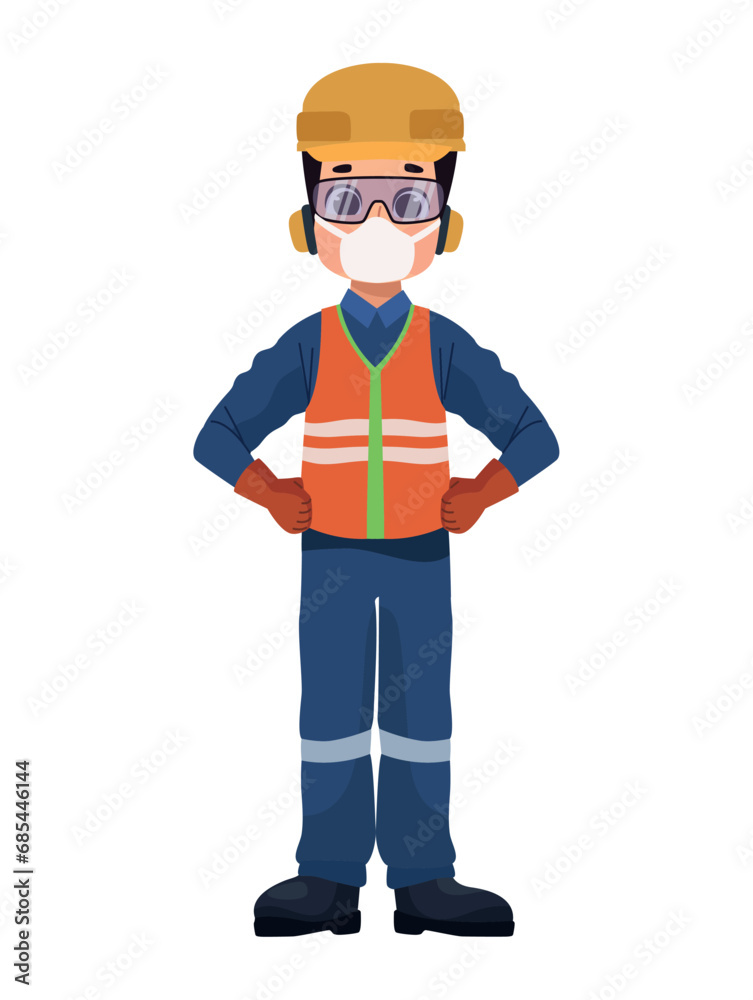 man wearing safety equipment