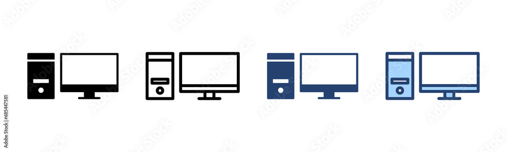 Computer icon vector. computer monitor sign and symbol Computer icon vector. computer monitor sign and symbol