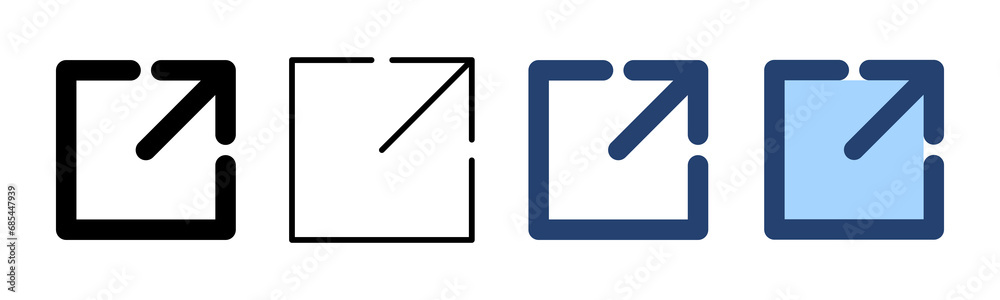 External link icon vector. link sign and symbol. hyperlink symbol External link icon vector. link sign and symbol. hyperlink symbol