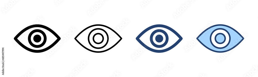 Eye icon vector. Eye sign and symbol. Look and Vision icon.