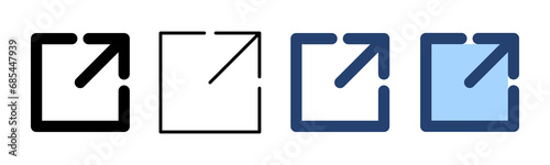 External link icon vector. link sign and symbol. hyperlink symbol