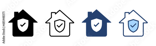 home insurance icon vector. home protection sign and symbol