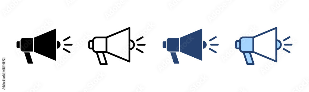 Megaphone icon vector. Loudspeaker sign and symbol