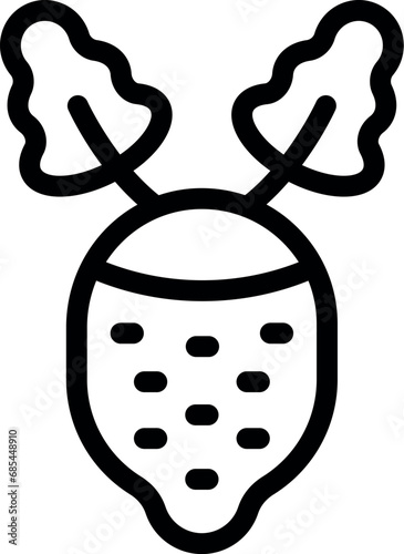 Turnip salad icon outline vector. Fresh garden root. Dietary food ingredient