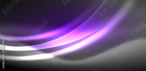 Neon-lit waves surge across background, mesmerizing dance of luminescence and motion. Dynamic backdrop captures essence of energy and modern aesthetics