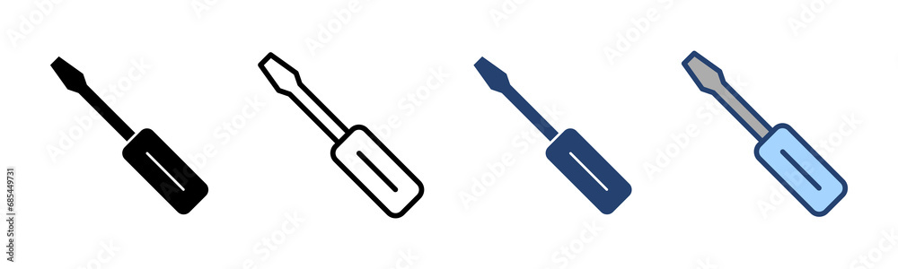 Screwdriver icon vector.tools sign and symbol Screwdriver icon vector.tools sign and symbol