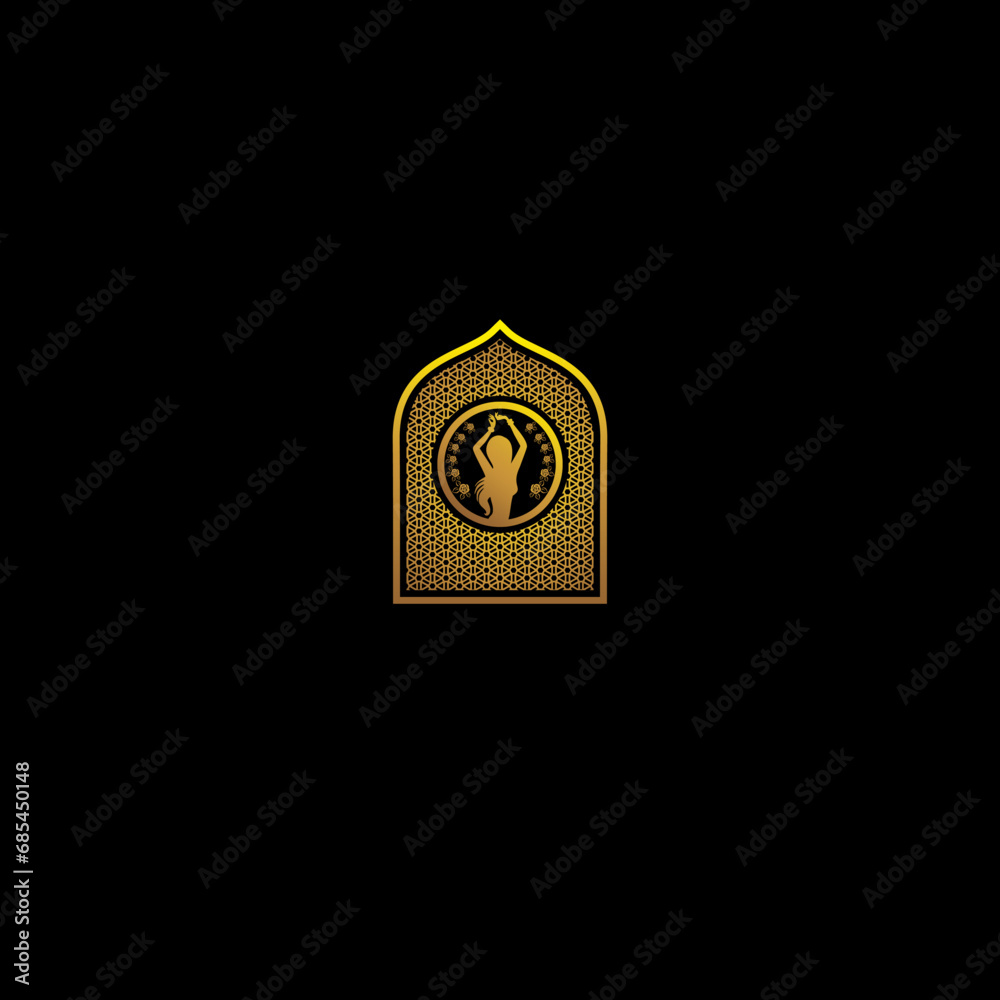 Fototapeta premium logo design arabic ornamen