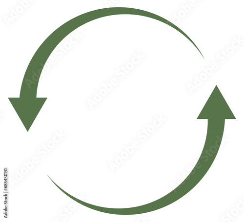 green arrow recycle concept