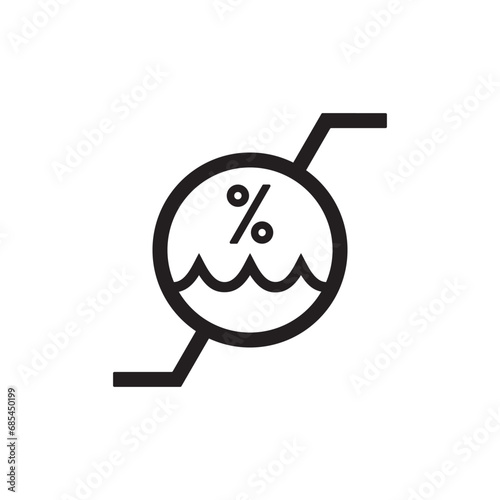 humidity limitation  icon symbol sign vector