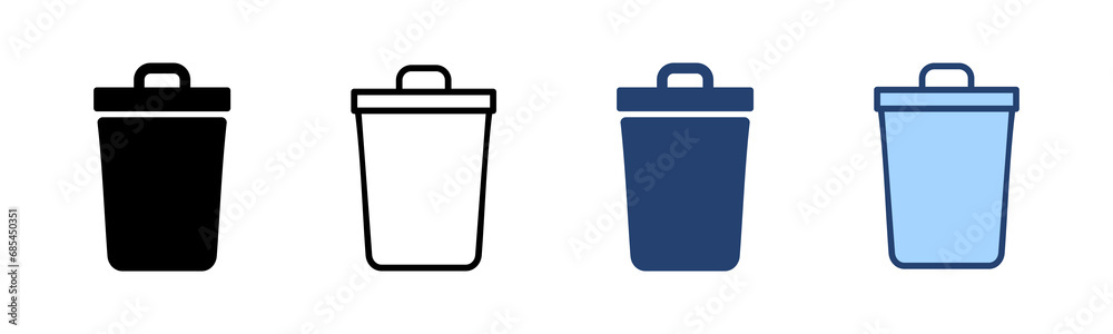 Trash icon vector. trash can icon. delete sign and symbol. Trash icon vector. trash can icon. delete sign and symbol.