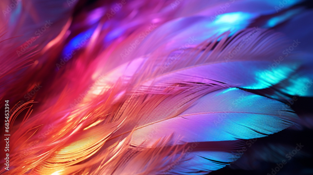 Pastel colored background of feathers close up Pastel colored background of feathers close up