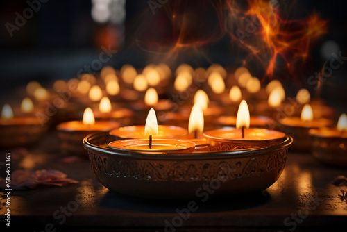 burning candles eternal flame glow
