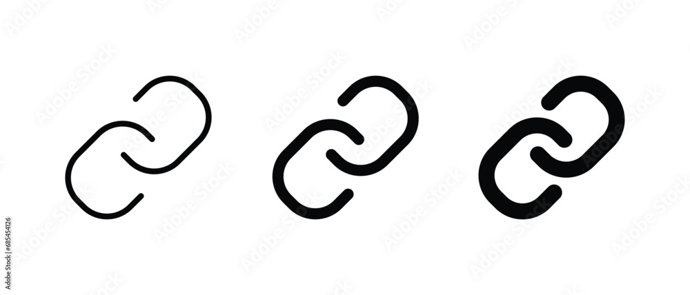 Link icon set vector for web and mobile apps Link icon set vector for web and mobile apps