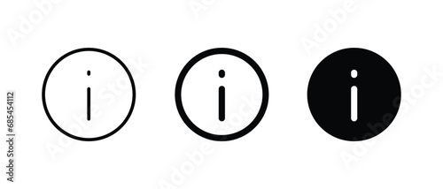 Info icon Set vector for web and mobile apps photo