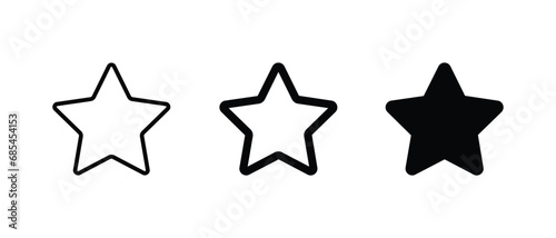 Star icon set vector For Web and mobile apps