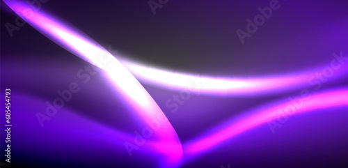 Neon-lit waves surge across background, mesmerizing dance of luminescence and motion. Dynamic backdrop captures essence of energy and modern aesthetics