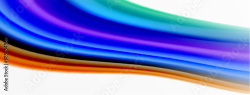 Rainbow color silk blurred wavy line background on white  luxuriously vibrant visually captivating backdrop. Stunning blend of colors reminiscent of rainbow  silky and gracefully blurred wavy pattern