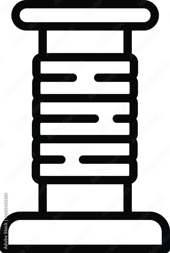Sisal scratching post icon outline vector. Feline clawing scratcher. Cats household accessory Sisal scratching post icon outline vector. Feline clawing scratcher. Cats household accessory