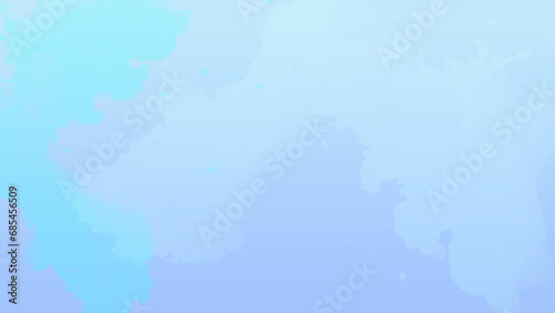 Abstract bright blue watercolor paintbrush background.