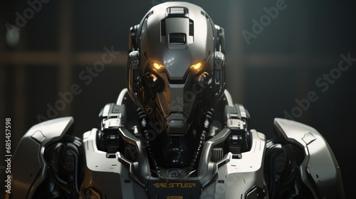 3d illustration of robots realistic human cyborg model background wallpaper ai generated image