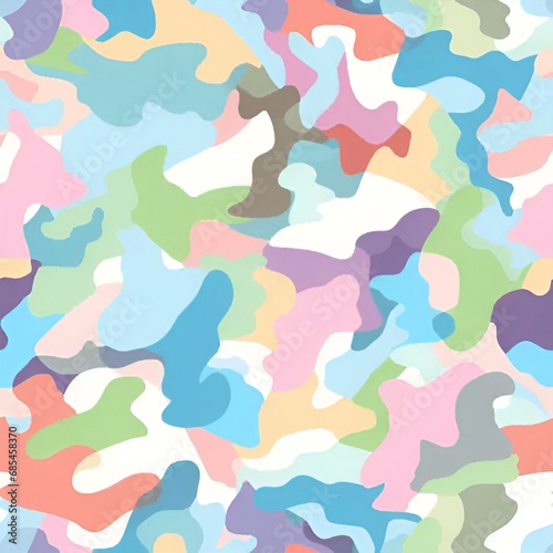 pastel color camouflage pattern | generative AI